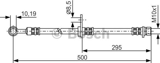 BOSCH 1 987 476 736 - Гальмівний шланг autozip.com.ua