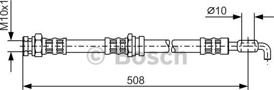 BOSCH 1 987 476 733 - Гальмівний шланг autozip.com.ua