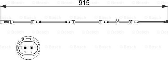 BOSCH 1 987 473 509 - Сигналізатор, знос гальмівних колодок autozip.com.ua