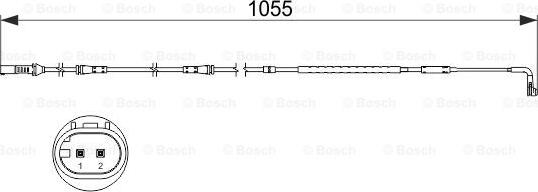 BOSCH 1 987 473 506 - Сигналізатор, знос гальмівних колодок autozip.com.ua