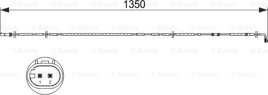 BOSCH 1 987 473 503 - Сигналізатор, знос гальмівних колодок autozip.com.ua