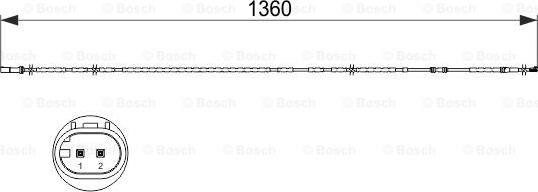 BOSCH 1 987 473 518 - Сигналізатор, знос гальмівних колодок autozip.com.ua