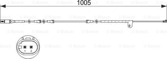 BOSCH 1 987 473 521 - Сигналізатор, знос гальмівних колодок autozip.com.ua