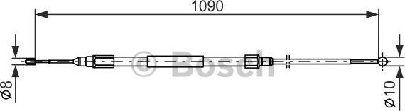 BOSCH 1 987 477 949 - Трос, гальмівна система autozip.com.ua