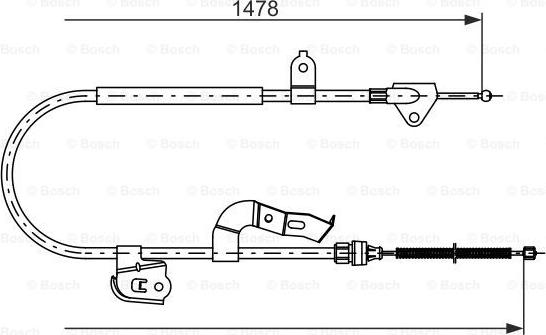 BOSCH 1 987 477 951 - Трос, гальмівна система autozip.com.ua