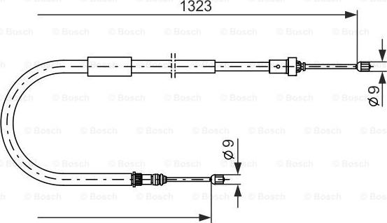 BOSCH 1 987 477 964 - Трос, гальмівна система autozip.com.ua