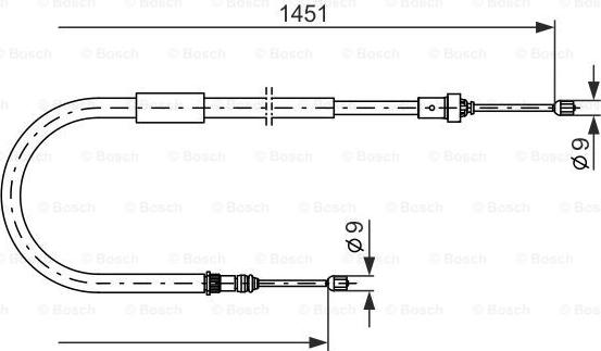 BOSCH 1 987 477 963 - Трос, гальмівна система autozip.com.ua