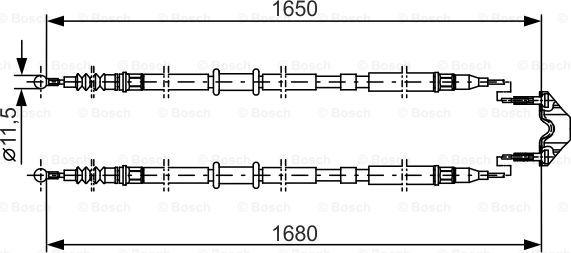 BOSCH 1 987 477 909 - Трос, гальмівна система autozip.com.ua