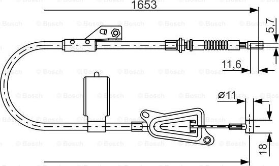 BOSCH 1 987 477 915 - Трос, гальмівна система autozip.com.ua