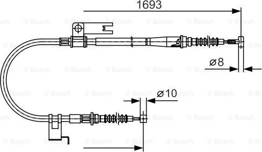 BOSCH 1 987 477 917 - Трос, гальмівна система autozip.com.ua