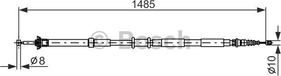 BOSCH 1 987 477 971 - Трос, гальмівна система autozip.com.ua