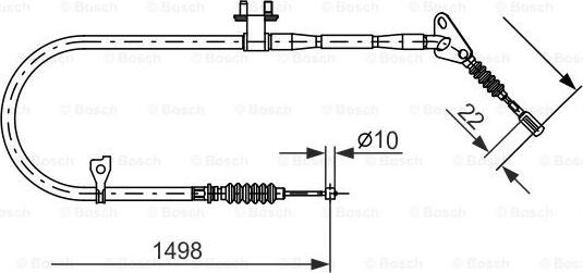 BOSCH 1 987 477 494 - Трос, гальмівна система autozip.com.ua