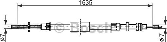 BOSCH 1 987 477 455 - Трос, гальмівна система autozip.com.ua