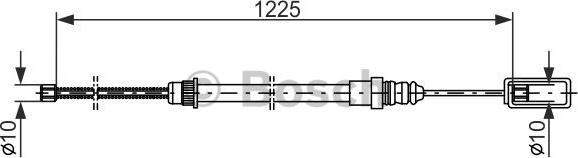 BOSCH 1 987 477 453 - Трос, гальмівна система autozip.com.ua