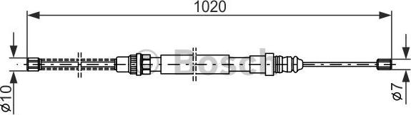 BOSCH 1 987 477 463 - Трос, гальмівна система autozip.com.ua