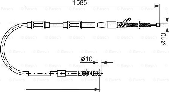 BOSCH 1 987 477 413 - Трос, гальмівна система autozip.com.ua