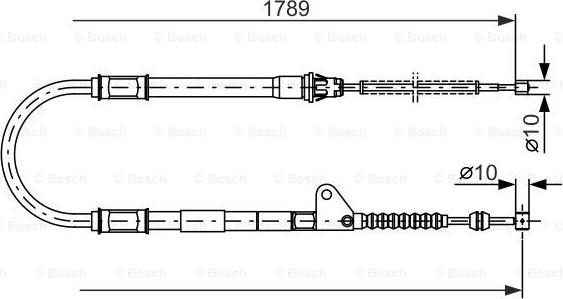 BOSCH 1 987 477 540 - Трос, гальмівна система autozip.com.ua