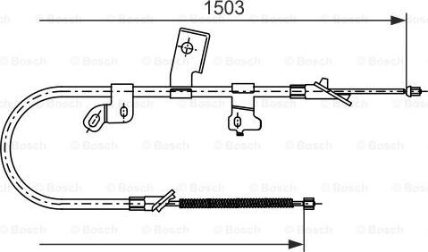 BOSCH 1 987 477 543 - Трос, гальмівна система autozip.com.ua