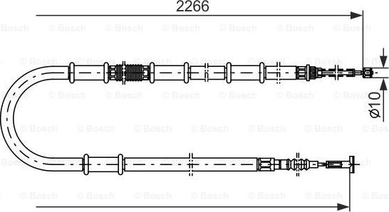 BOSCH 1 987 477 559 - Трос, гальмівна система autozip.com.ua