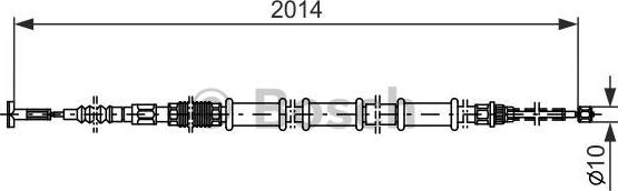 BOSCH 1 987 477 557 - Трос, гальмівна система autozip.com.ua
