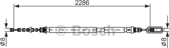 BOSCH 1 987 477 569 - Трос, гальмівна система autozip.com.ua