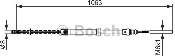 BOSCH 1 987 477 568 - Трос, гальмівна система autozip.com.ua