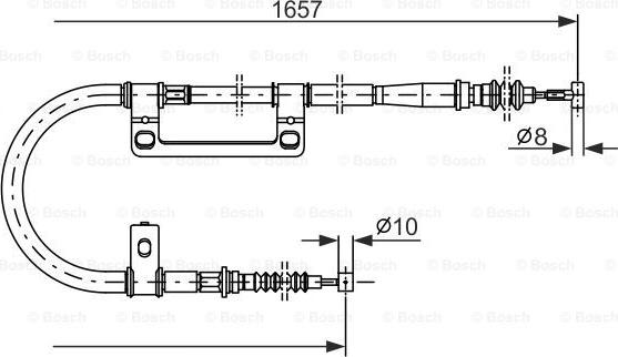 BOSCH 1 987 477 501 - Трос, гальмівна система autozip.com.ua