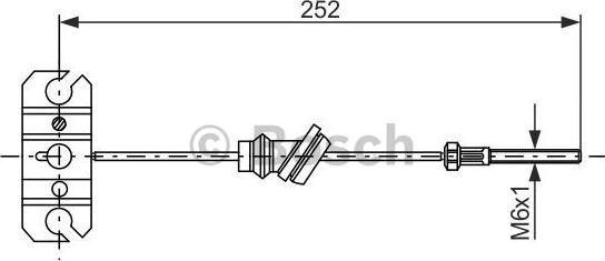 BOSCH 1 987 477 503 - Трос, гальмівна система autozip.com.ua