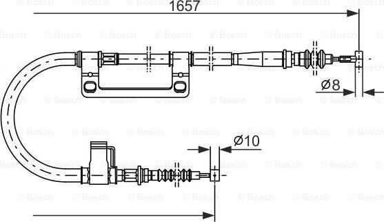 BOSCH 1 987 477 502 - Трос, гальмівна система autozip.com.ua