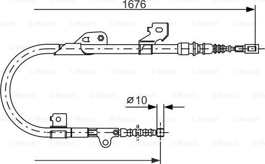 BOSCH 1 987 477 538 - Трос, гальмівна система autozip.com.ua