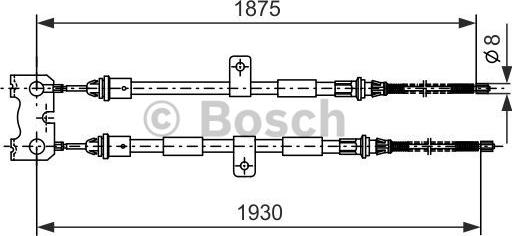 BOSCH 1 987 477 520 - Трос, гальмівна система autozip.com.ua