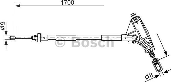 BOSCH 1 987 477 575 - Трос, гальмівна система autozip.com.ua