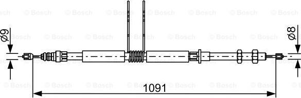 BOSCH 1 987 477 649 - Трос, гальмівна система autozip.com.ua