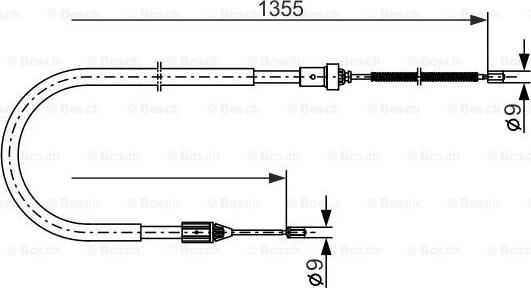 BOSCH 1 987 477 644 - Трос, гальмівна система autozip.com.ua