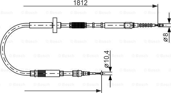 BOSCH 1 987 477 659 - Трос, гальмівна система autozip.com.ua