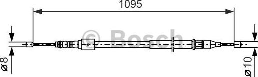 BOSCH 1 987 477 660 - Трос, гальмівна система autozip.com.ua