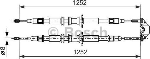 BOSCH 1 987 477 668 - Трос, гальмівна система autozip.com.ua