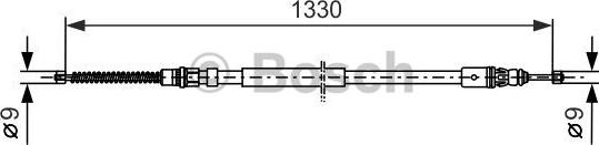 BOSCH 1 987 477 663 - Трос, гальмівна система autozip.com.ua