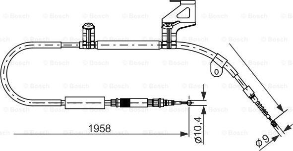 BOSCH 1 987 477 604 - Трос, гальмівна система autozip.com.ua