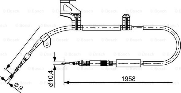 BOSCH 1 987 477 603 - Трос, гальмівна система autozip.com.ua