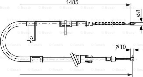 BOSCH 1 987 477 614 - Трос, гальмівна система autozip.com.ua