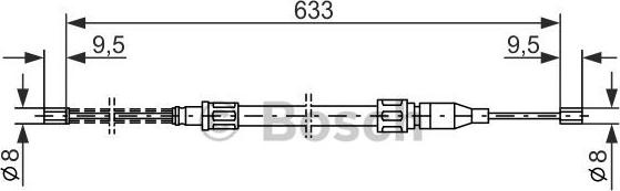 BOSCH 1 987 477 043 - Трос, гальмівна система autozip.com.ua