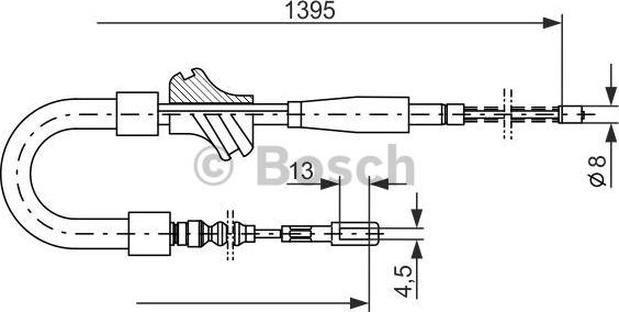 BOSCH 1 987 477 060 - Трос, гальмівна система autozip.com.ua