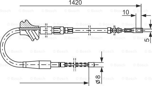 BOSCH 1 987 477 063 - Трос, гальмівна система autozip.com.ua