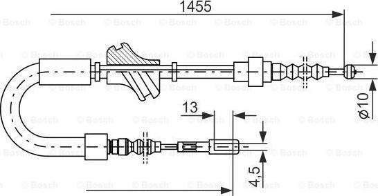 BOSCH 1 987 477 062 - Трос, гальмівна система autozip.com.ua