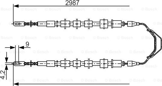 BOSCH 1 987 477 031 - Трос, гальмівна система autozip.com.ua