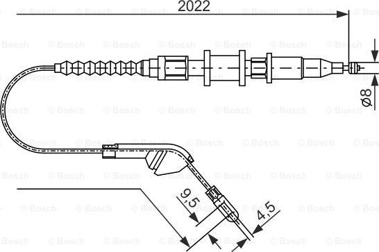 BOSCH 1 987 477 143 - Трос, гальмівна система autozip.com.ua