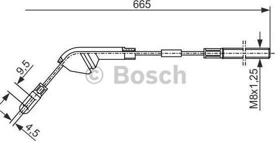 BOSCH 1 987 477 142 - Трос, гальмівна система autozip.com.ua