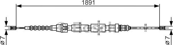 BOSCH 1 987 477 154 - Трос, гальмівна система autozip.com.ua