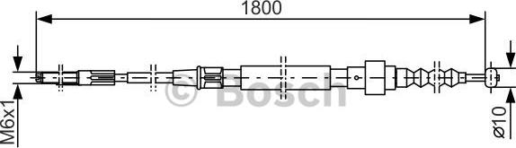 BOSCH 1 987 477 165 - Трос, гальмівна система autozip.com.ua